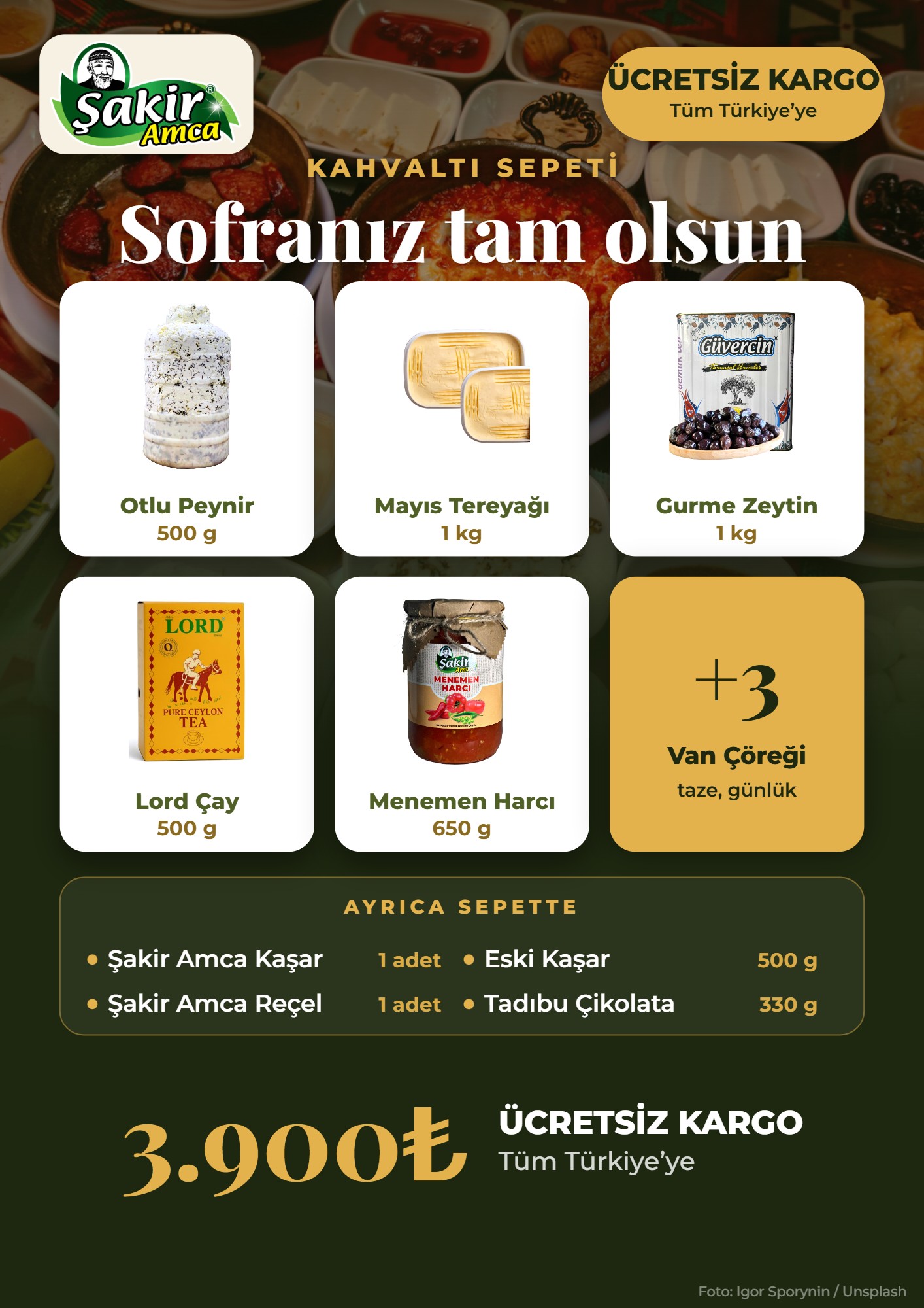 KAHVALTI SEPETİ (ÜCRETSİZ KARGO)